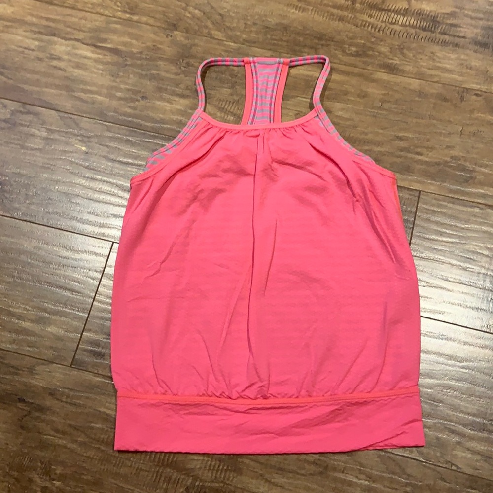 Ivivva pink and grey no limits tank top